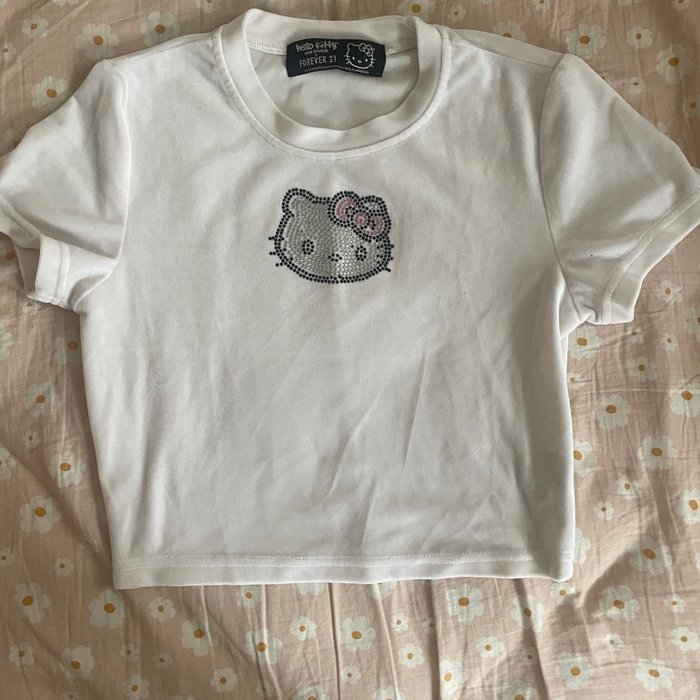 Hello Kitty White velour T-Shirt